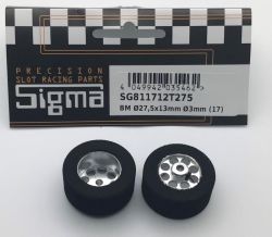 Sigma, Ø27.5 x 13mm, Komplettrad hi., 2 Stk., (Felge Ø17mm)