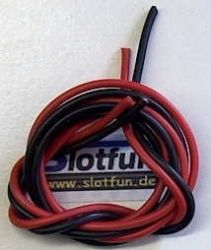 Plafit, Motorkabel 'Racing' 2mm, rot + schwarz, je 45cm