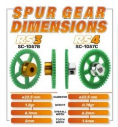 Scaleauto, Spurzahnrad, 45z (23.5mm) RS-4, 1 Stk., SC-1057C