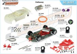 Scaleauto 1/32, Callaway GT3, Bausatz 'White Kit',  SC-6281