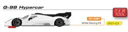 Scaleauto 1/32, G-99 Hypercar, Bausatz 'White Kit', SC-6381