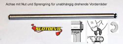 Slotdevil, Achse dick, 3 x 80mm, 1 Stk., mit Nut/Sprengring