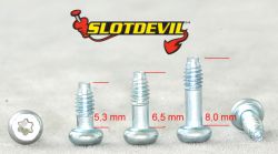 Slotdevil, Karosserieschraube M2,2 x 5,3 mm, 10 Stk.