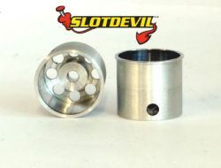 Slotdevil, Alu-Lochfelge, 2 Stk., 17 x 15mm
