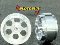 Slotdevil 1/32, Alu-Felge 17.9 x 9.5mm, 2 Stk.