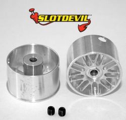 Slotdevil, Alu-Designfelge, 2 Stk., Ø21 x 13mm, mit