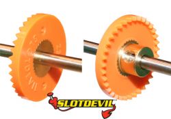 Slotdevil, Kronzahnrad 35z, (19.4mm), orange, 1 Stk.