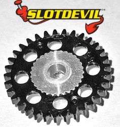 Slotdevil, Spurzahnrad 17.4mm, 33z, schwarz, 1 Stk.