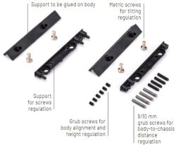 Slot.it, Karosseriehalter-Set (einstellbar) f. Chassis HRS-2