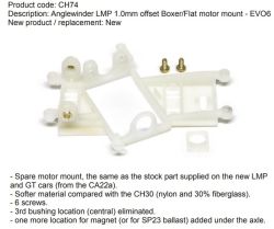 Slot.it, Motorhalter Offset 1.0 'Flat' medium,  CH74