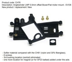 Slot.it, Motorhalter Offset 0.0 'Flat' medium,  CH76