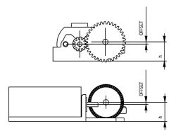 Slot.it, Motorhalter Offset 0.5 'Flat' hart,  CH60b