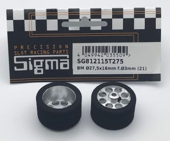 Sigma, Ø27.5 x 16mm, Komplettrad hi., 2 Stk., (Felge Ø21mm)