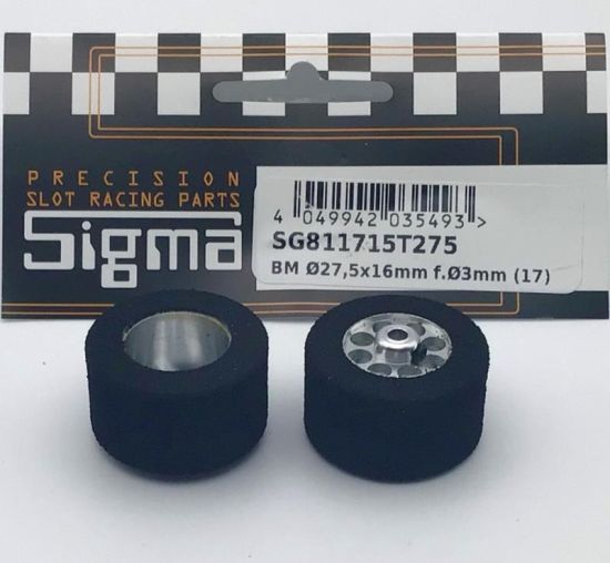 Sigma,  Ø27.5 x 16mm, Komplettrad hi., 2 Stk., (Felge Ø17mm)