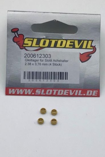 Slotdevil, Messing-Achslager (Ø3,76mm), 4 Stk.