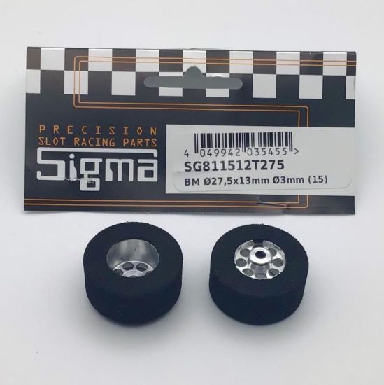 Sigma, Ø27.5 x 13mm, Komplettrad hi., 2 Stk., (Felge Ø15mm)