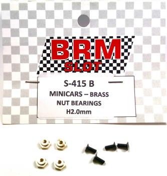 BRM 1/24, Chassis-Flex-Montagemuttern 2mm, 4 Stk.