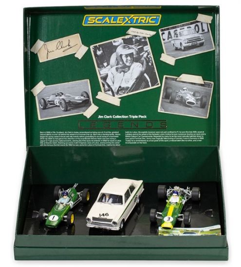 Scalextric 1/32, Jim Clark Triple Pack, limitiert 2000 Stck