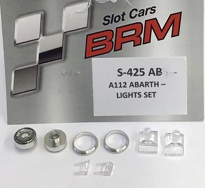 BRM 1/24, Scheinwerfer + Rücklichter, für A112 Abarth