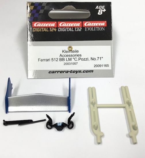 Carrera 1/32, Kleinteile für Ferrari 512 BB, 91165