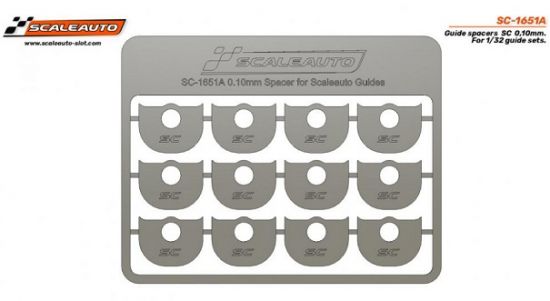 Scaleauto, Leitkieldistanzen 0.10mm, fr 1/32, 12 Stk.