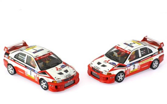 Scaleauto 1/32, Mitsubishi Lancer Evo V, Nr.1 + 2, SC-6286