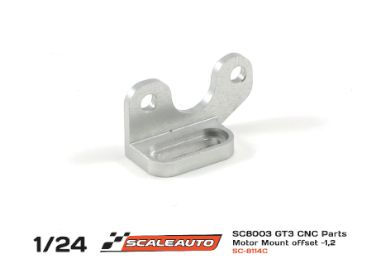 Scaleauto 1/24, Alu-Motorhalter (Offset -1,2mm)