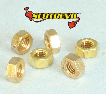 Slotdevil, Leitkielmutter M5, Messing (Hhe 3.8mm), 6 Stk.