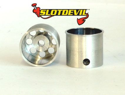 Slotdevil, Alu-Lochfelge, 2 Stk., 17 x 15mm