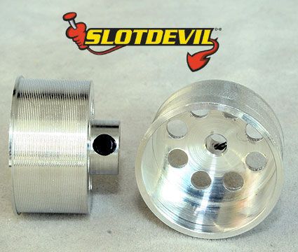 Slotdevil, Alu-Lochfelge, 2 Stk., 18 x 10 mm