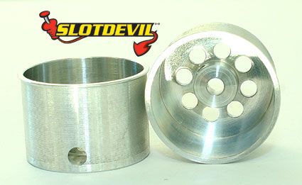 Slotdevil, Alu-Lochfelge, 2 Stk., Ø22 x 15 mm, Flansch innen