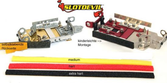 Slotdevil, Schaumstoffstreifen medium, gelb, 2 Stk.