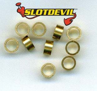 Slotdevil, Achsdistanz 2mm, fr 3mm, Messing, 10 Stk.