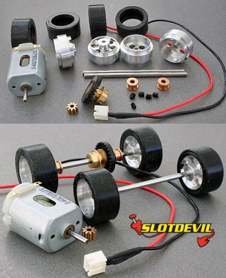 Slotdevil, Tuningkit C50, für Carrera 1/32 (V.+ H-Achse)