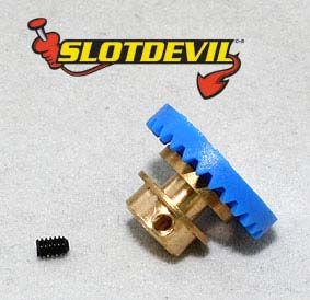 Slotdevil, Kronzahnrad V2, 26z (für Ø2.38mm), blau