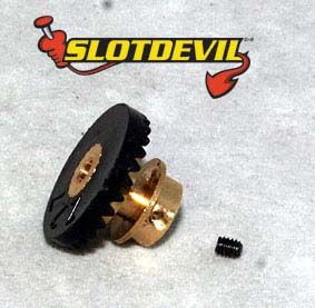 Slotdevil, Kronzahnrad V2, 27z (für Ø2.38mm, schwarz