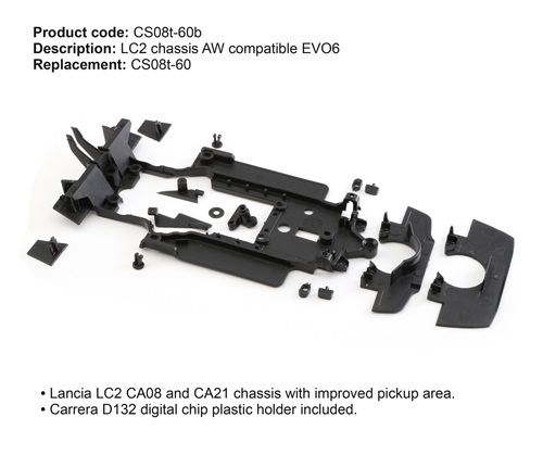 Slot.it, Chassis EVO-6 für Lancia LC2 (84/85), 1 Stk.