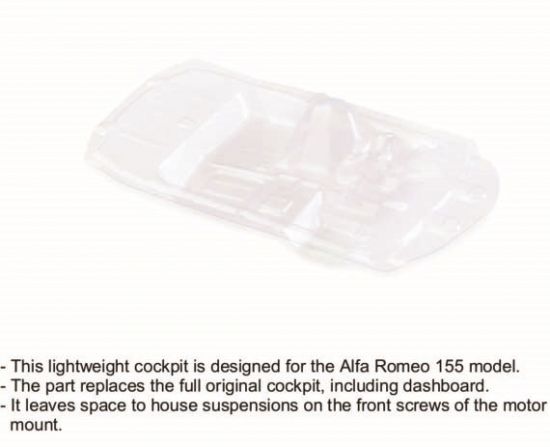 Slot.it, Leichtbau-Cockpit für Alfa Romeo 155 V6TI, 1 Stk.