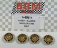 BRM 1/24, Felgeneinsätze gold (v. + h.) für Kadett, 4 Stk.