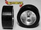 Slotdevil 1/32, Alu-Felge Ø18.5 x 9.5mm (mit Reifen), 2 Stk.