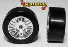 Slotdevil 1/32, Alu-Felge Ø18.5 x 9.5mm (mit Reifen), 2 Stk.